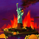 Illustration for article titled Cheese Spiders take the Statue of Liberty in emCloudy 2/em concept art